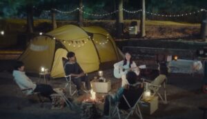 『無人島のディーバ』8話 キャンプのシーン